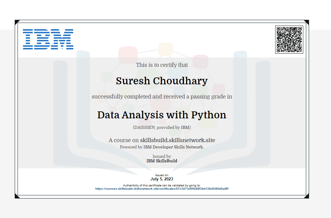 Data Analysis with Python - IBM SkillsBuild