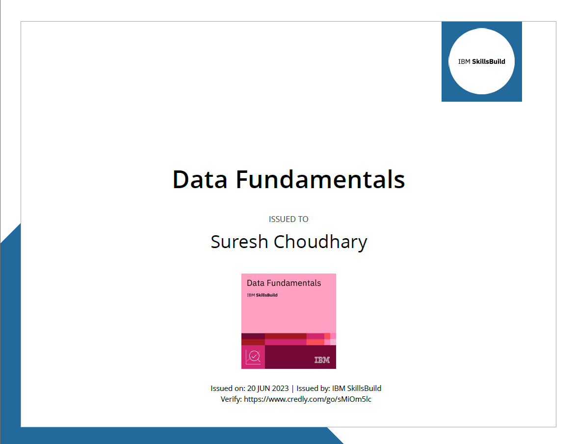Data Fundamentals IBM - IBM SkillsBuild