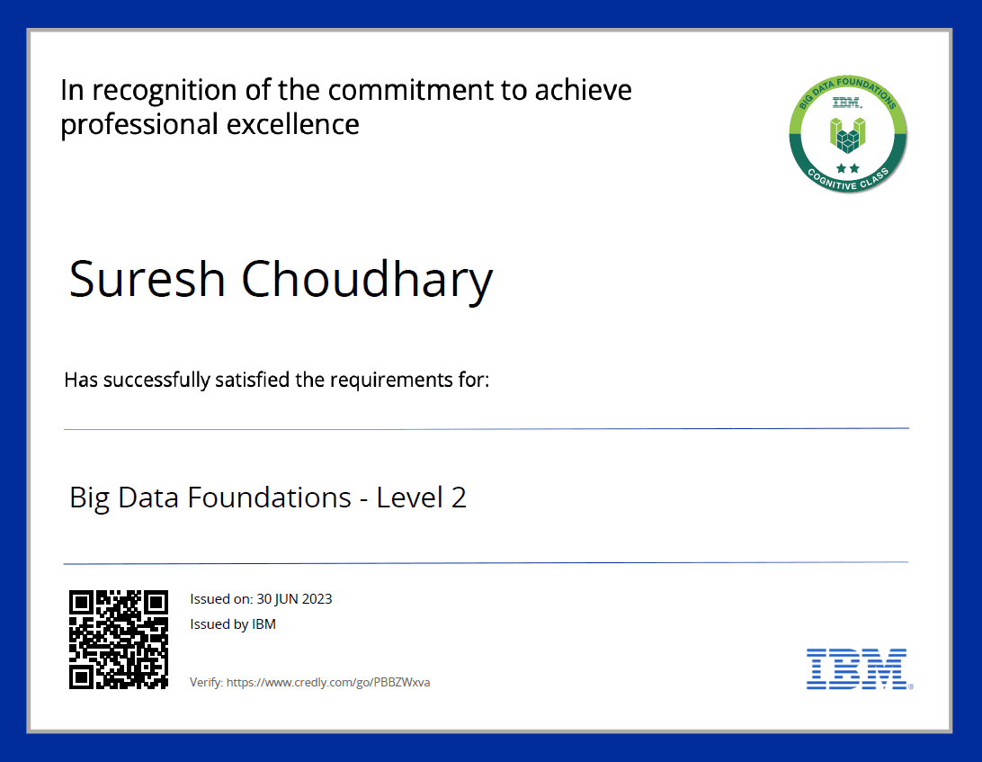 Big Data Foundations Level-2 IBM SkillsBuild
